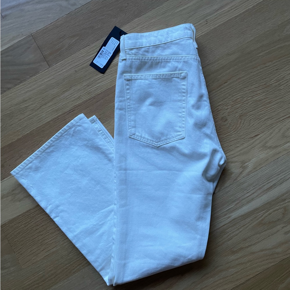 Nili Lotan White Boot Cut Jeans